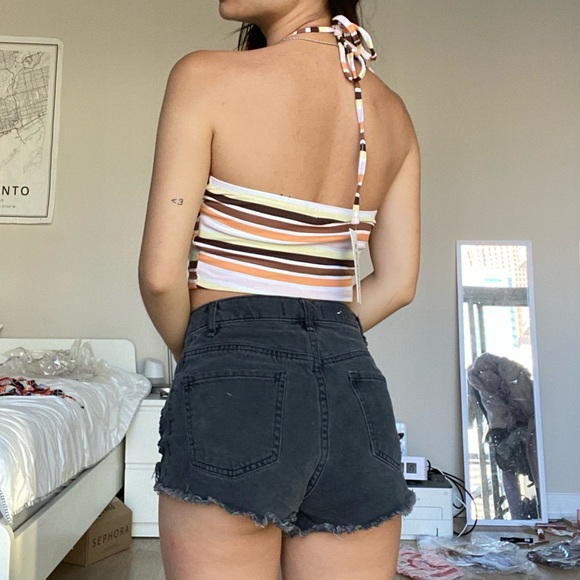 Playboy Striped Halter Top - Picture 3 of 6